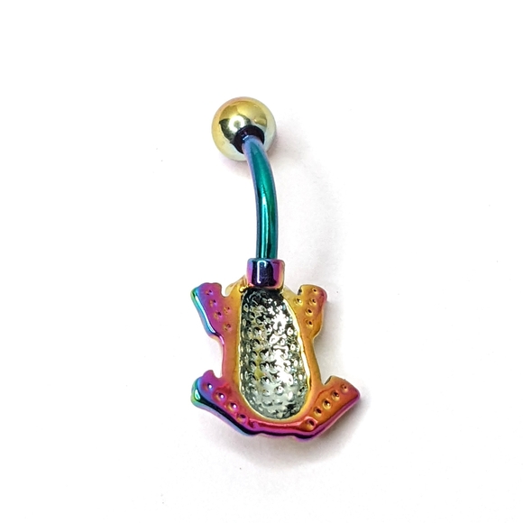 Frog Belly Button Ring - Picture 2 of 2